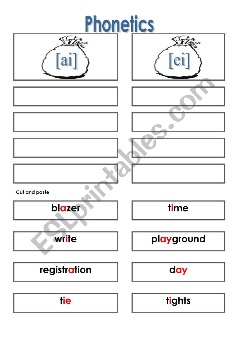 [ai] or [ei] worksheet